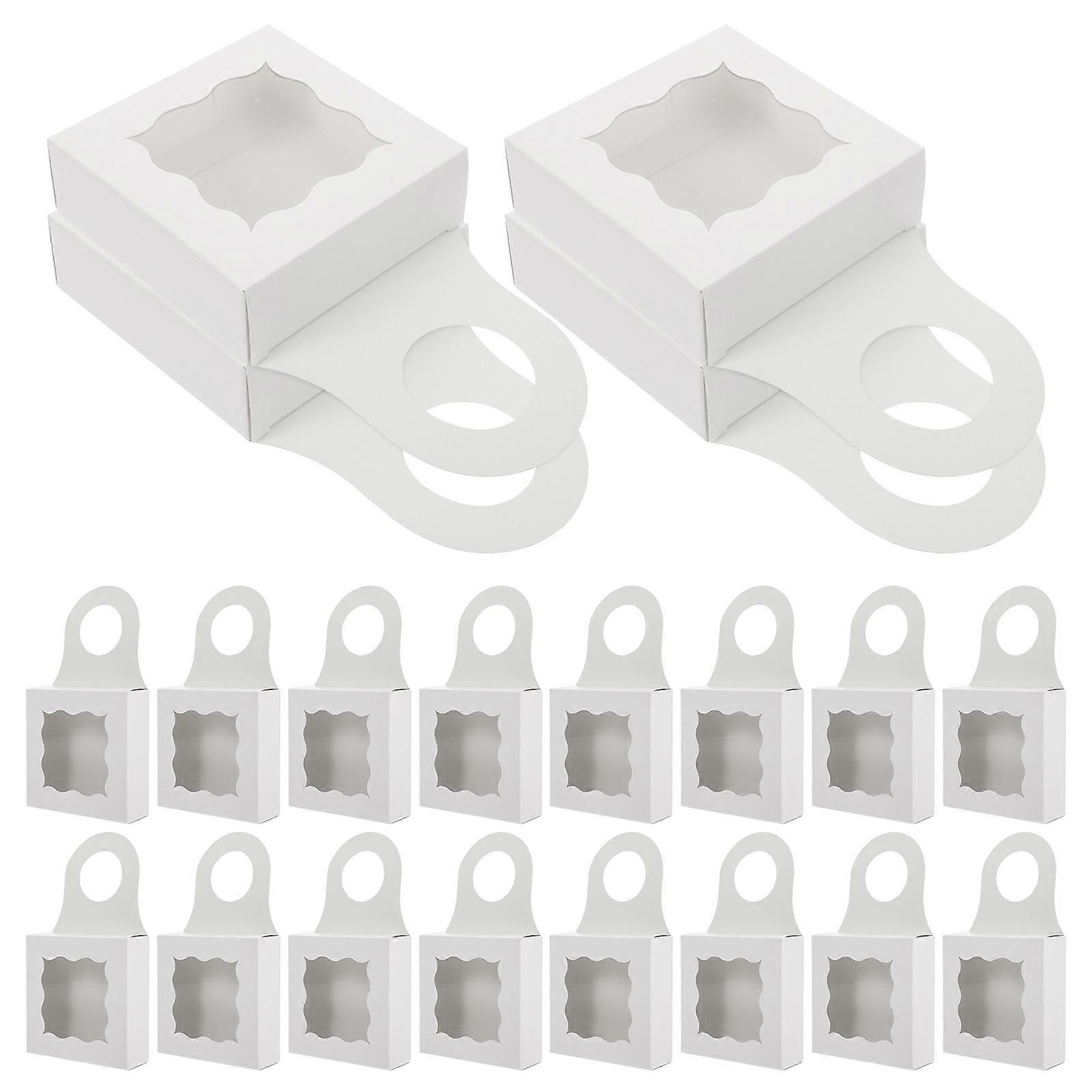 Window Box Foldable Personal Gifts PVC 9x9x3cm Display Storage 25Set