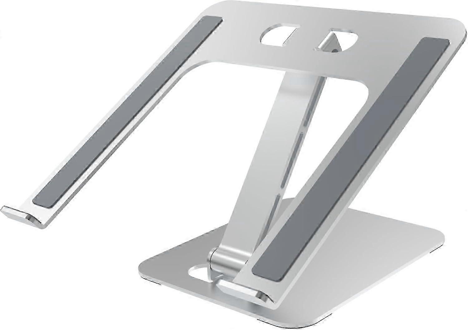 Laptop and Tablet Stand - Foldable Computer Stand for Desk with Adjustable Height and Angle - Non-Slip Pads for Ergonomic Positioning - Fits 10" - 17"