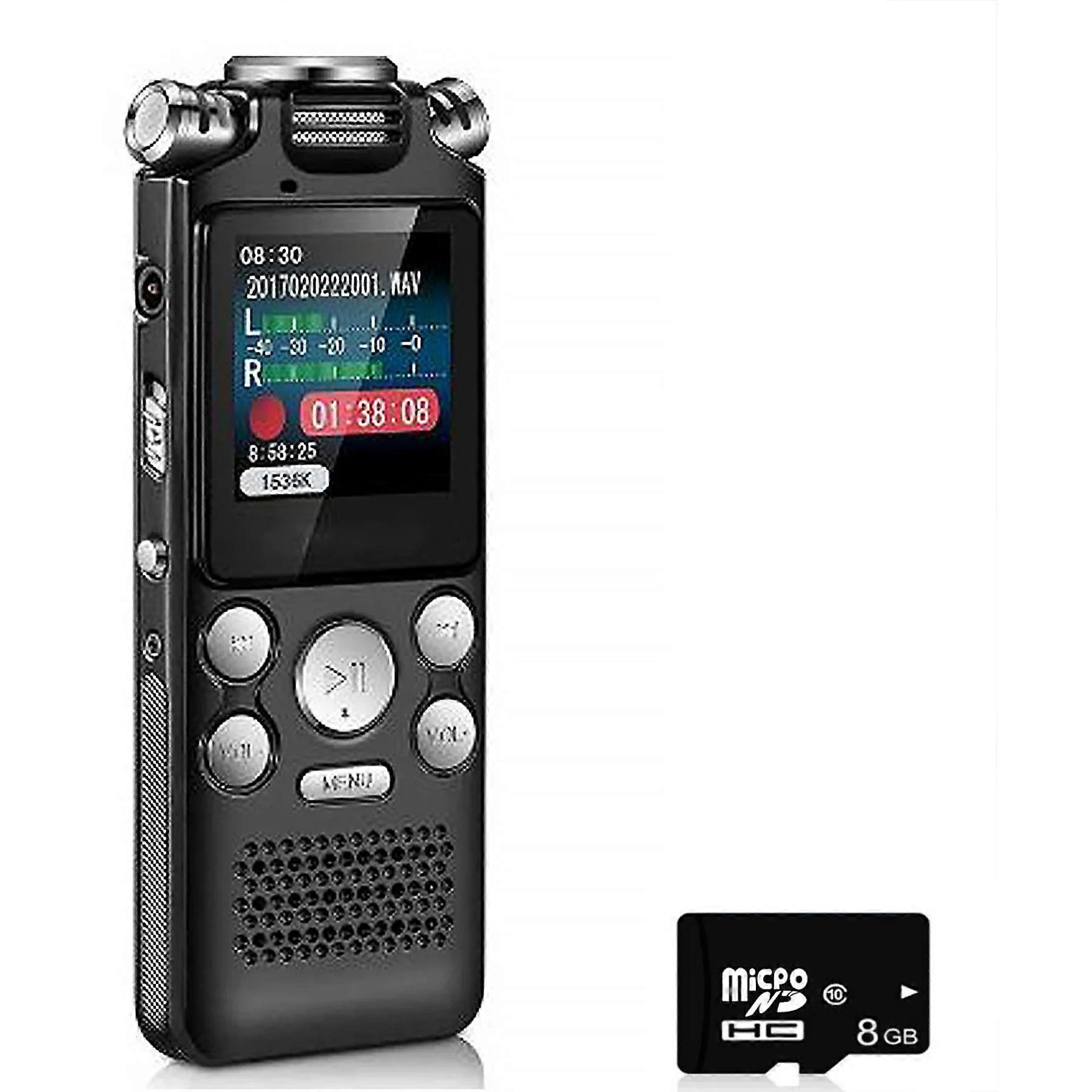 Digital player, dual microphone recorder, black