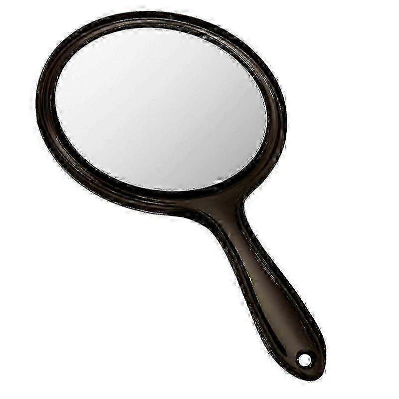 1x Double Sided Handheld Mirror, 1X/2X Magnifying Mirror with Handle, Clear Handheld Mirror, Rounded Shape Makeup Mirror