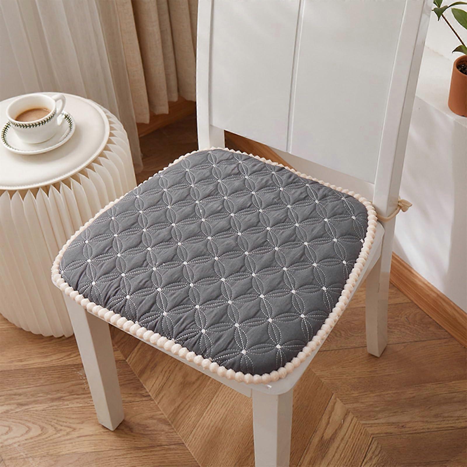 Upgrade Memory Foam Seat Cushion, 45 x 43 cm Ushaped kitchen chair pads nonslip (Gray, 4pack)