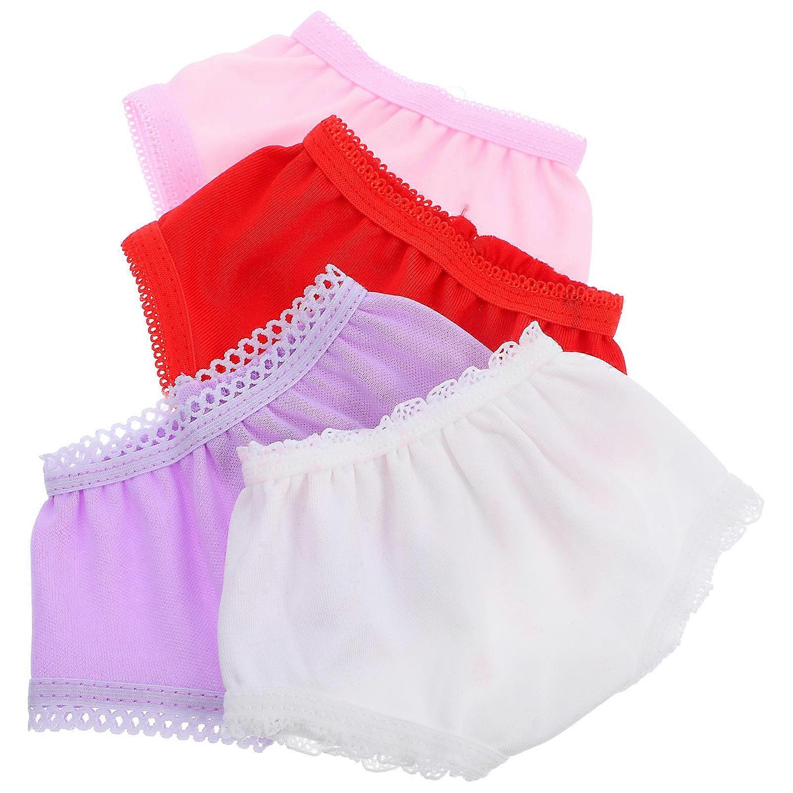 Pack 18" Doll Knickers Assorted Colors, Easy Pretend Play Underwear Accessories