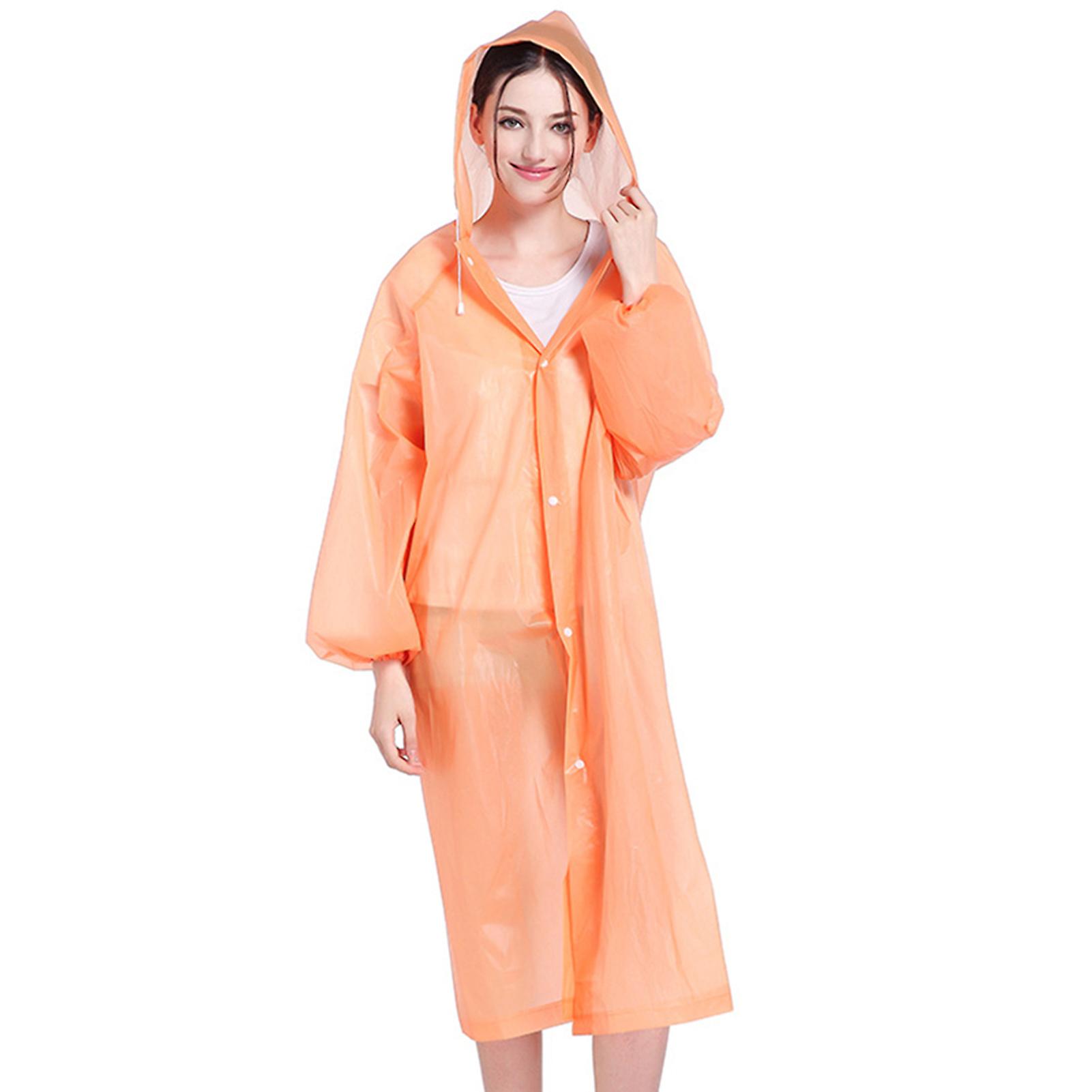Rain Coat Peva Rain Poncho For Women And Men Emergency Rain Gear Jacket For Theme Park Hiking Camping