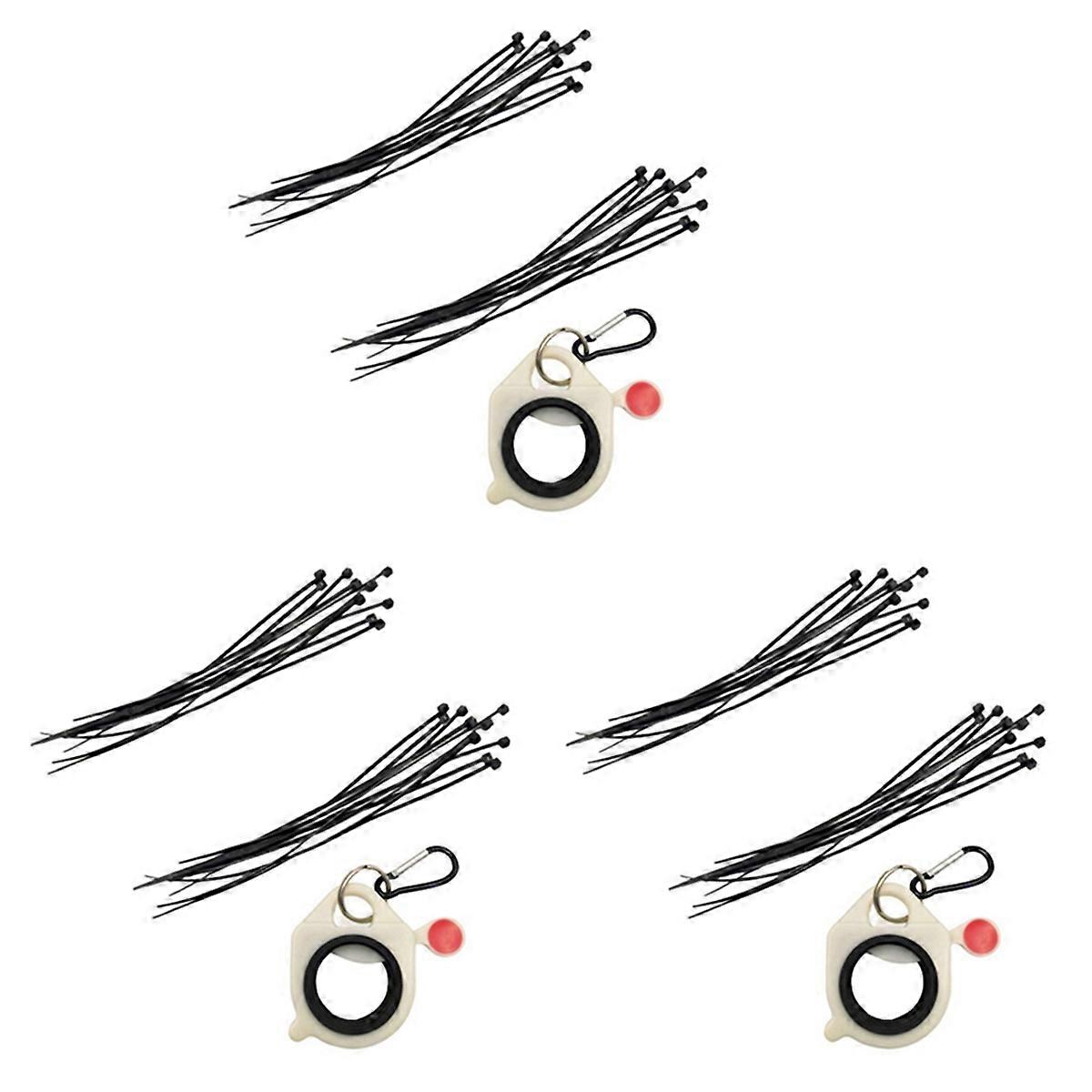 3X Zip Ties Holder Keeper for Electrical Wire Ties Portable Hardware Tool Storage Glow in the Dark Z