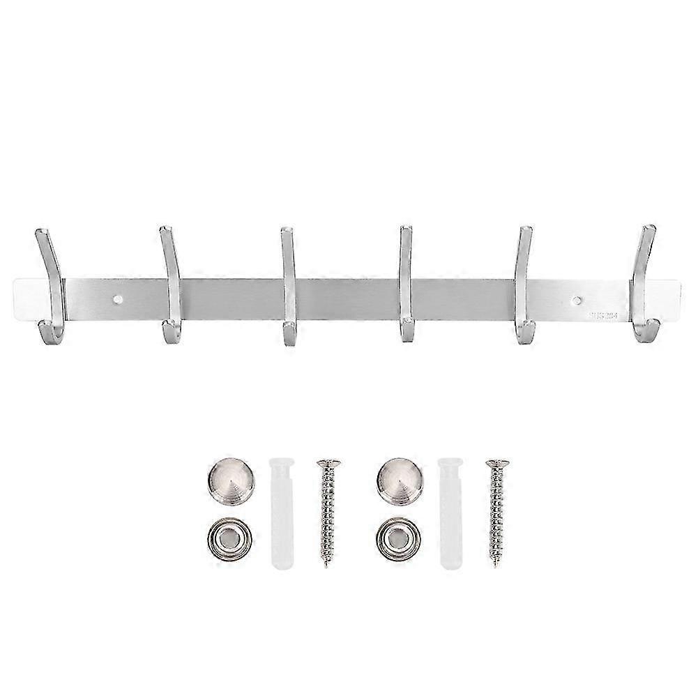 Wall-Mounted Stainless Steel Organizer for Hanging Clothes and Towels, Suitable for Various Home D��cor
