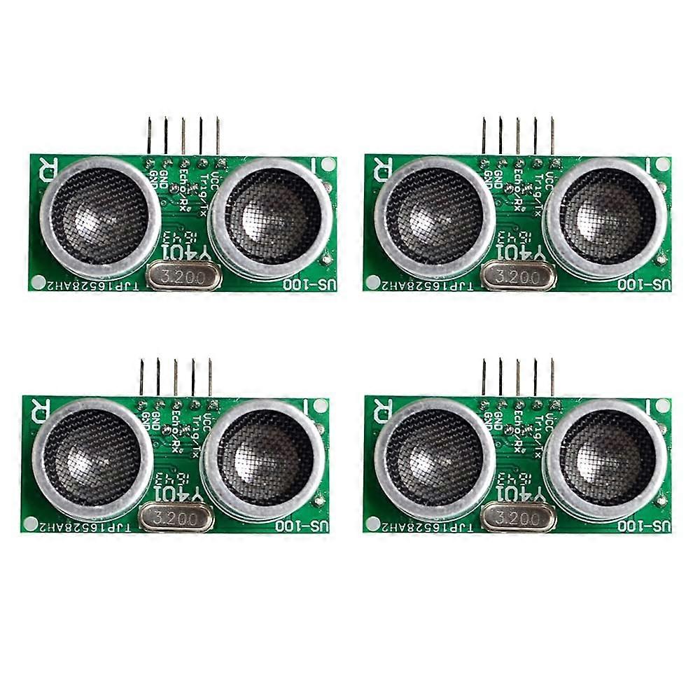 US-100 Ultrasonic Sensor Module Pack of 4 DC 2.4V to 5V with Temperature Compensation for Distance Measurement