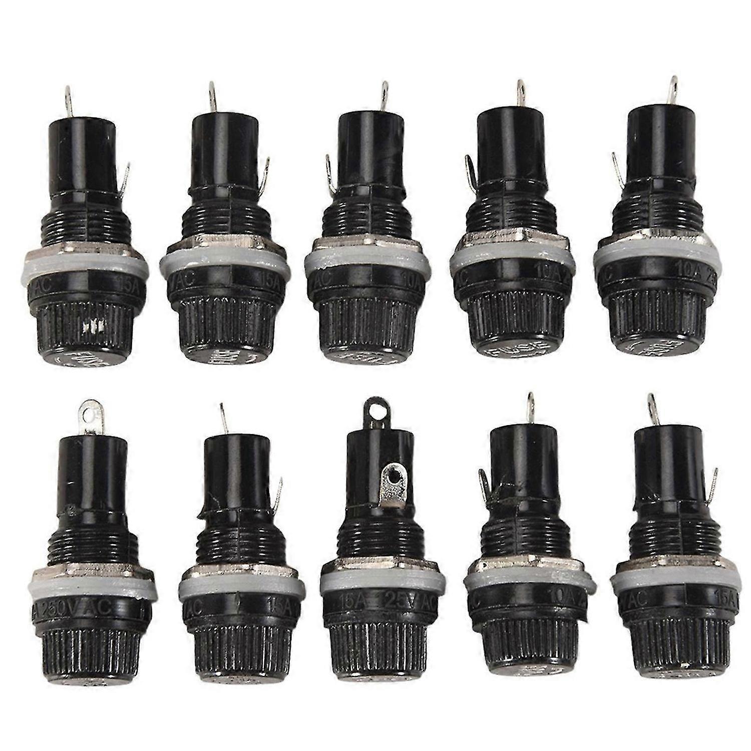 10 Pcs Electrical Panel Mounted 5 x 20mm Fuse Holder