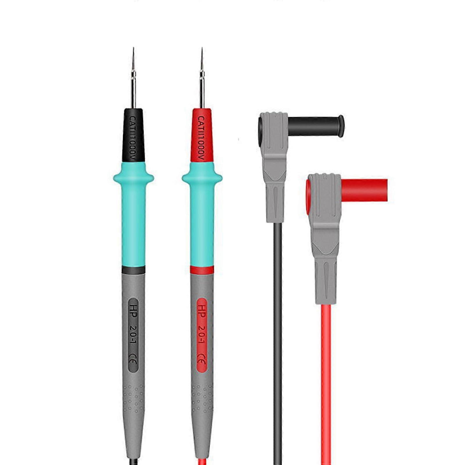 Professional test leads for multimeters with a miniature pointed tip, improved for stable measurements.