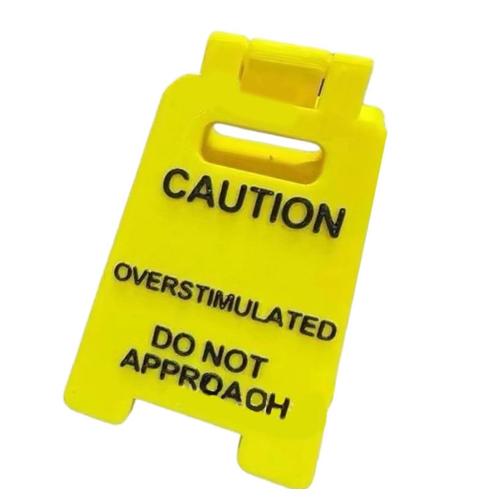 Funny Overstimulated WARNING BAD HIT DESTRECRAINE WARNING CHECK BAD CUTTING Accessories For Employees