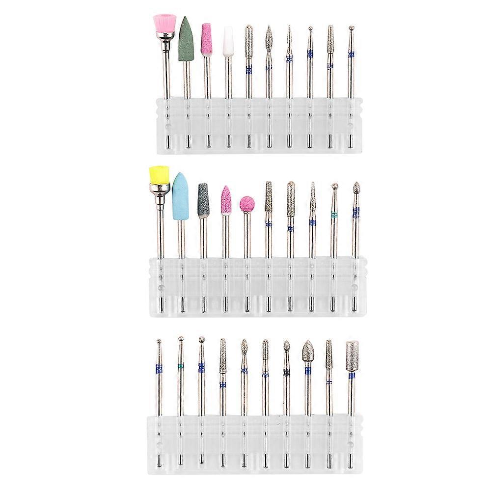 3 sets professionele nagelslijp- en polijstkoppen nagelslijpers