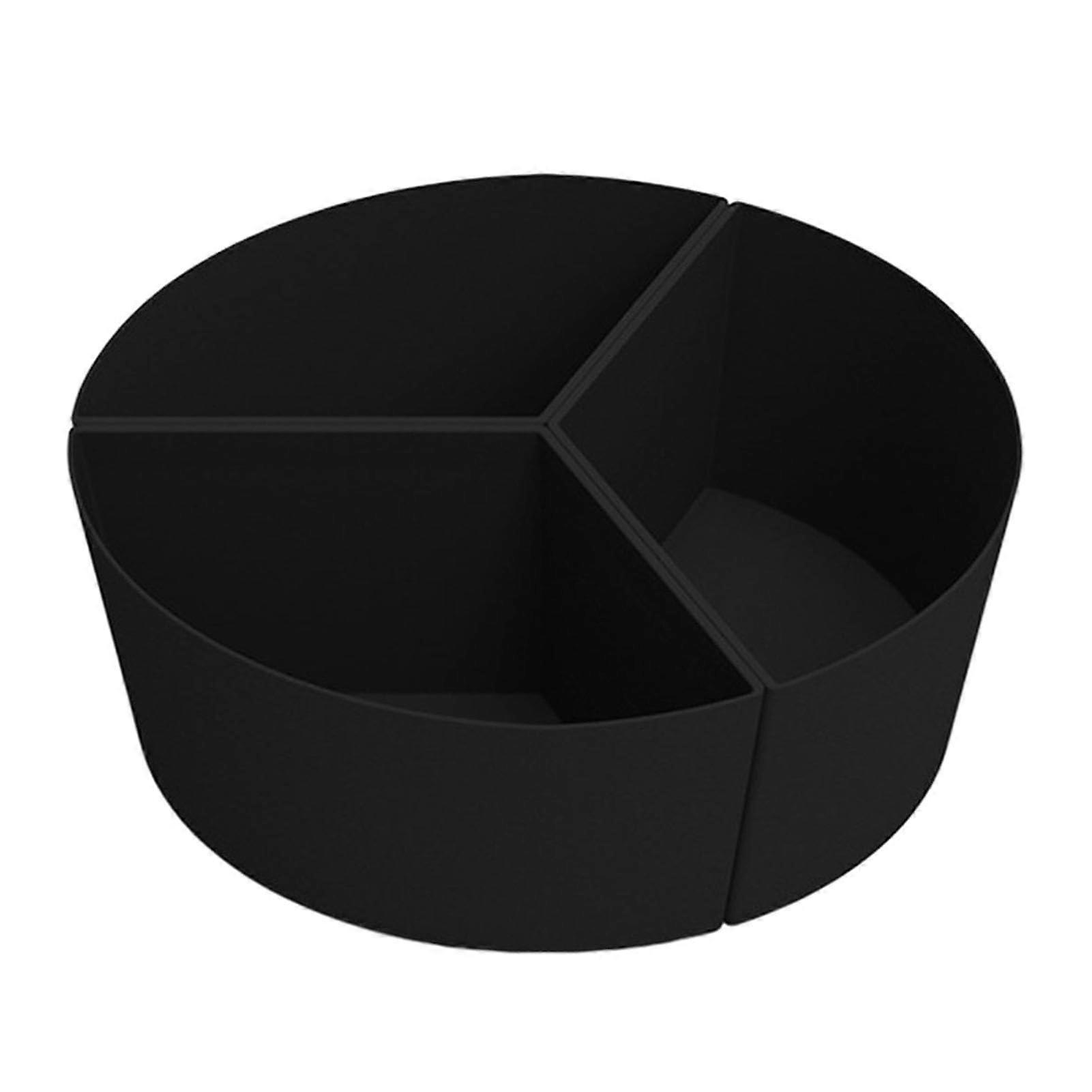 Slow Cooker Dividers Silicone 3-Compartment Insert for Round or Oval Slow Cookers, Keeps Portions Separated, Black Dots