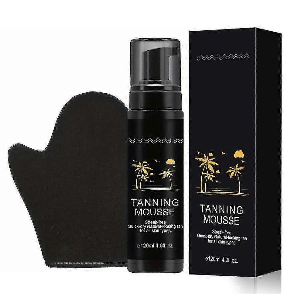 موس Dark Self Tanner ، تسمير الوجه والجسم ذاتيا ، رغوة مرطبة ذاتية التسمير ، مقصورة تشمس اصطناعي برونزر وخارجية للنساء والرجال ، تان سريع