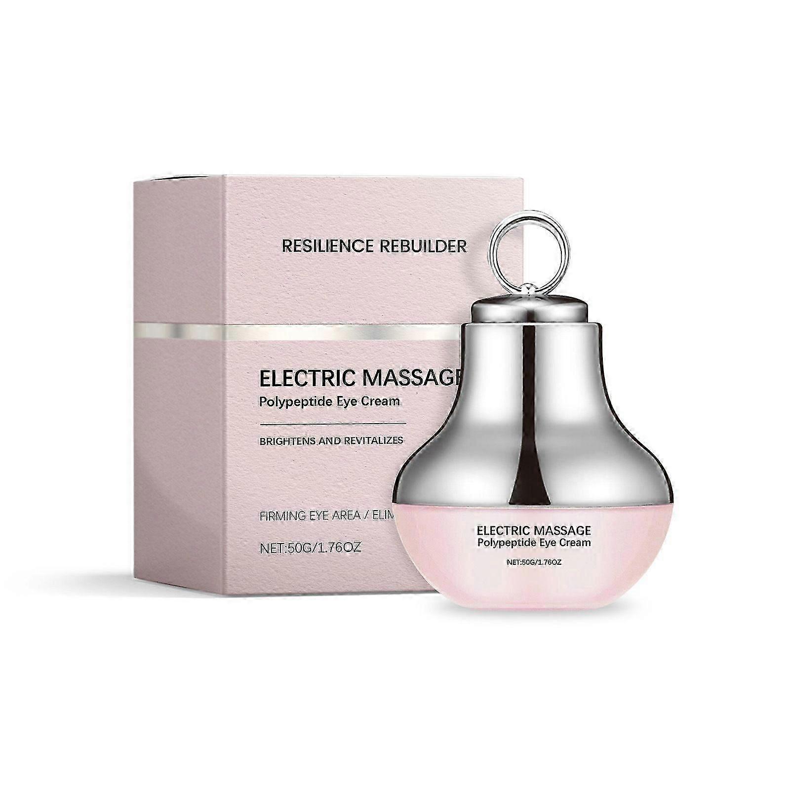 Electric Massage Polypeptide Eye Cream for Dark Circle, Firming & Smooth Fine Lines, Anti aging Eye Cream, Tired Eye Refreshment with Gentle Vibration