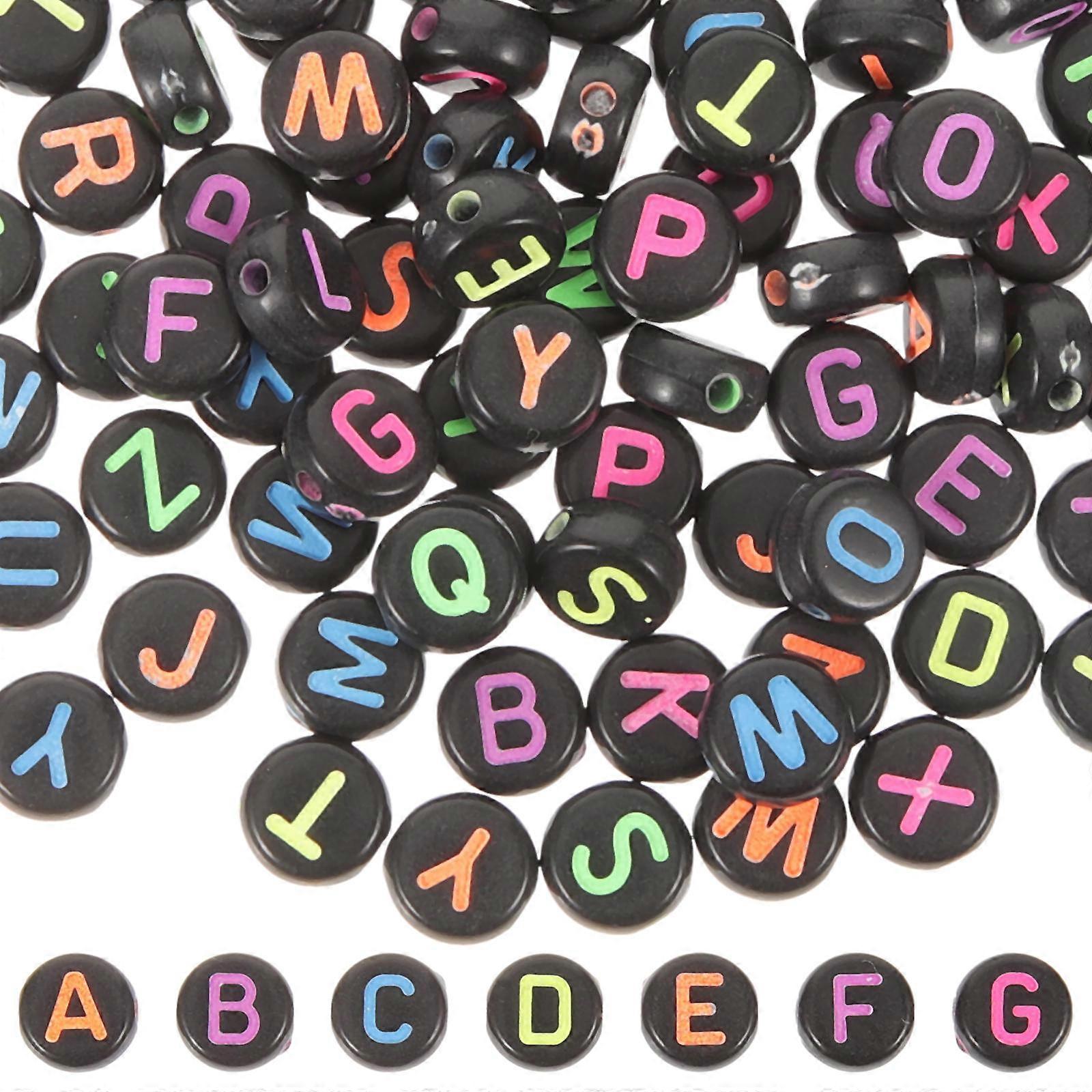 Crafts Letter Beads DIY Design Square Shape Jewelry Crafting Accessories Assorted Color 0.6x0.6cm Acrylic 1 Pack