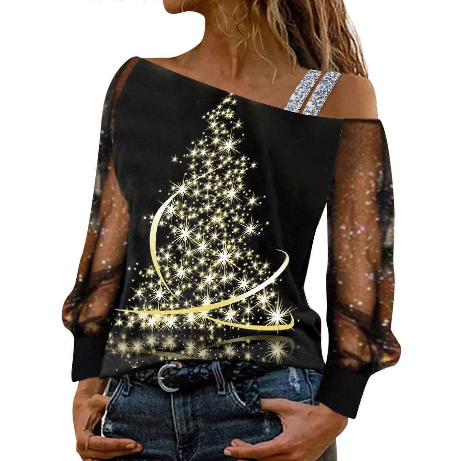Winter Glitter Blouses Yellow3 M