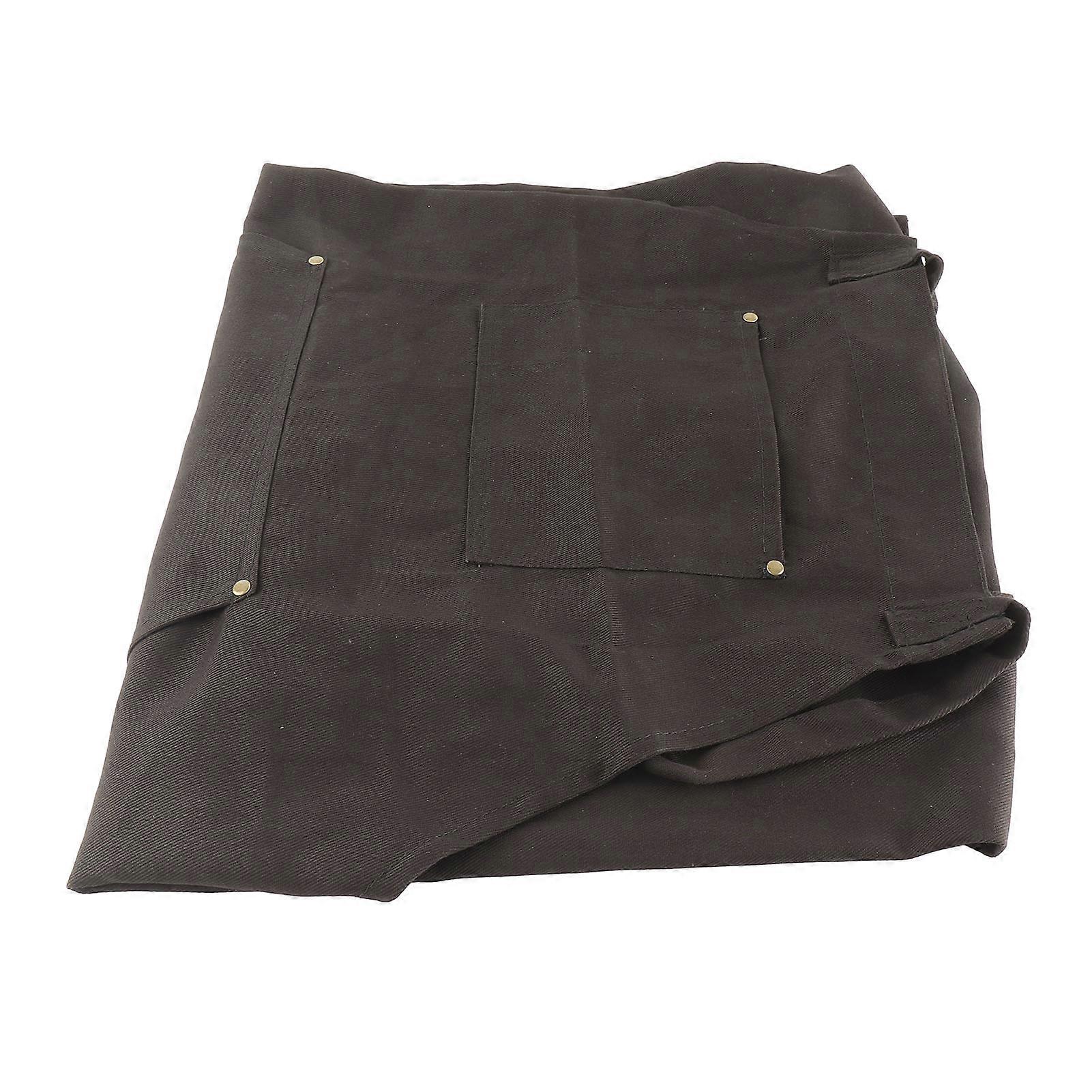 Barbecue Apron Adjustable Waterproof Work Tool Apron with Multiple Pockets Kitchen Apron