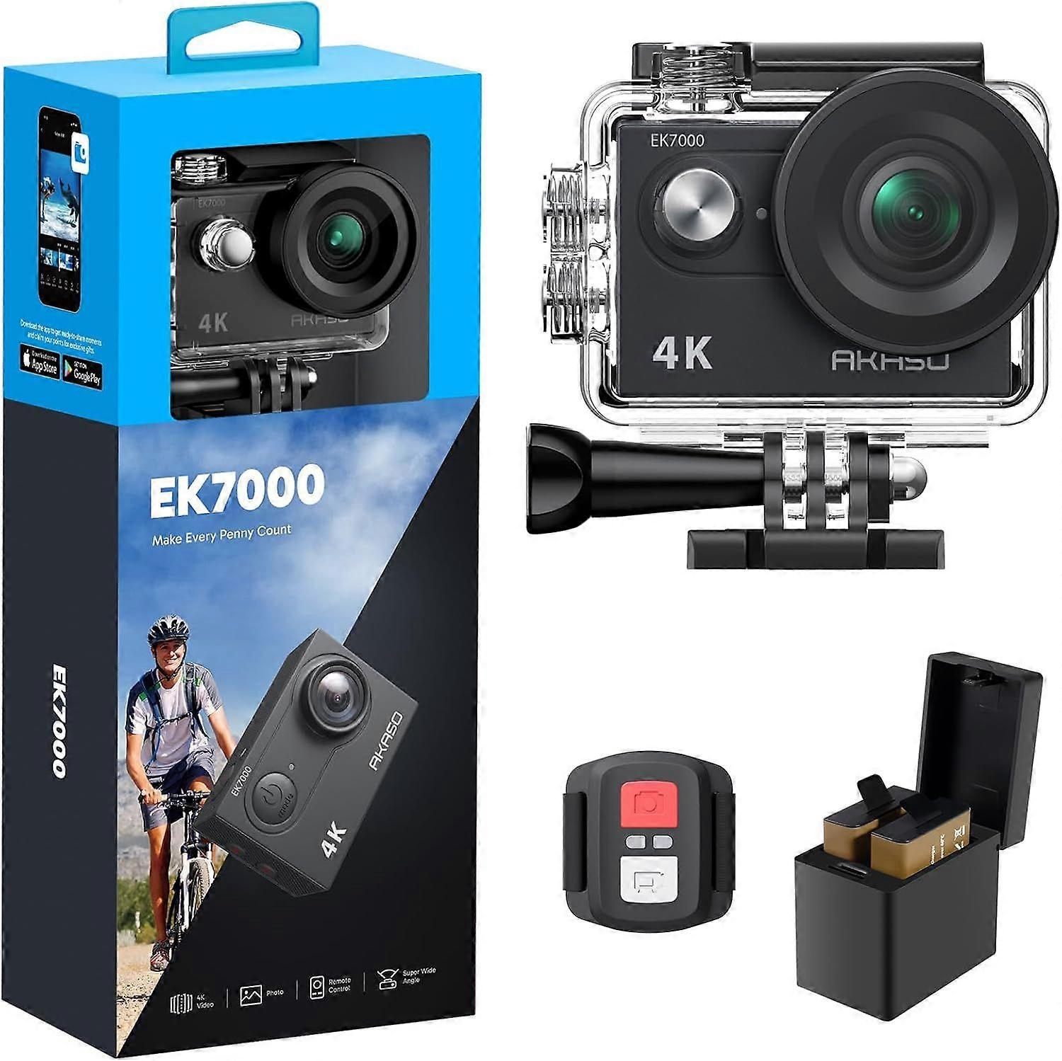 2025 Latest Model EK7000 4K30FPS 20MP WiFi Action Camera with EIS Ultra HD 131FT