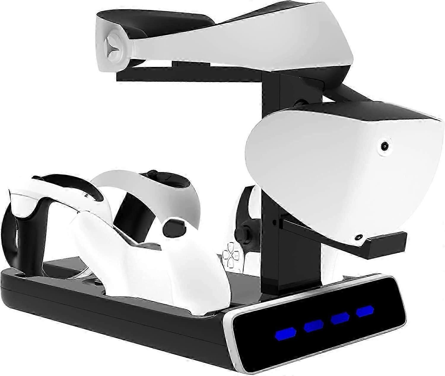 PSVR2 Charging Display Stand met LED-licht, VR Stand Display PSVR2, Opladen voor PS VR2 Handvat, PS5 Controller Oplader, Oplaadkabel, Stoellader