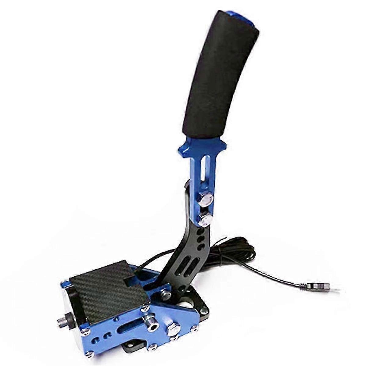 USB Handbrake Kit for Gaming - Blue Game Brake Drift Controller for Enhanced Racing Experience
