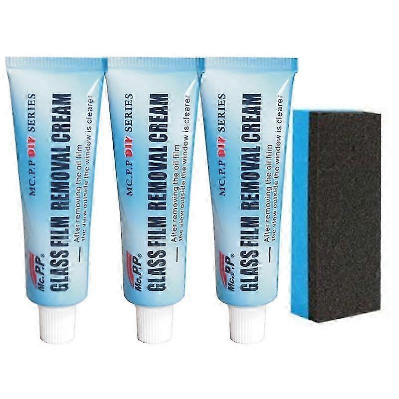 3x מנקה שמשות לרכב זכוכית פולנית מתחם ניקוי חלונות הדבק מסיר סרט שמן זכוכית לרכב