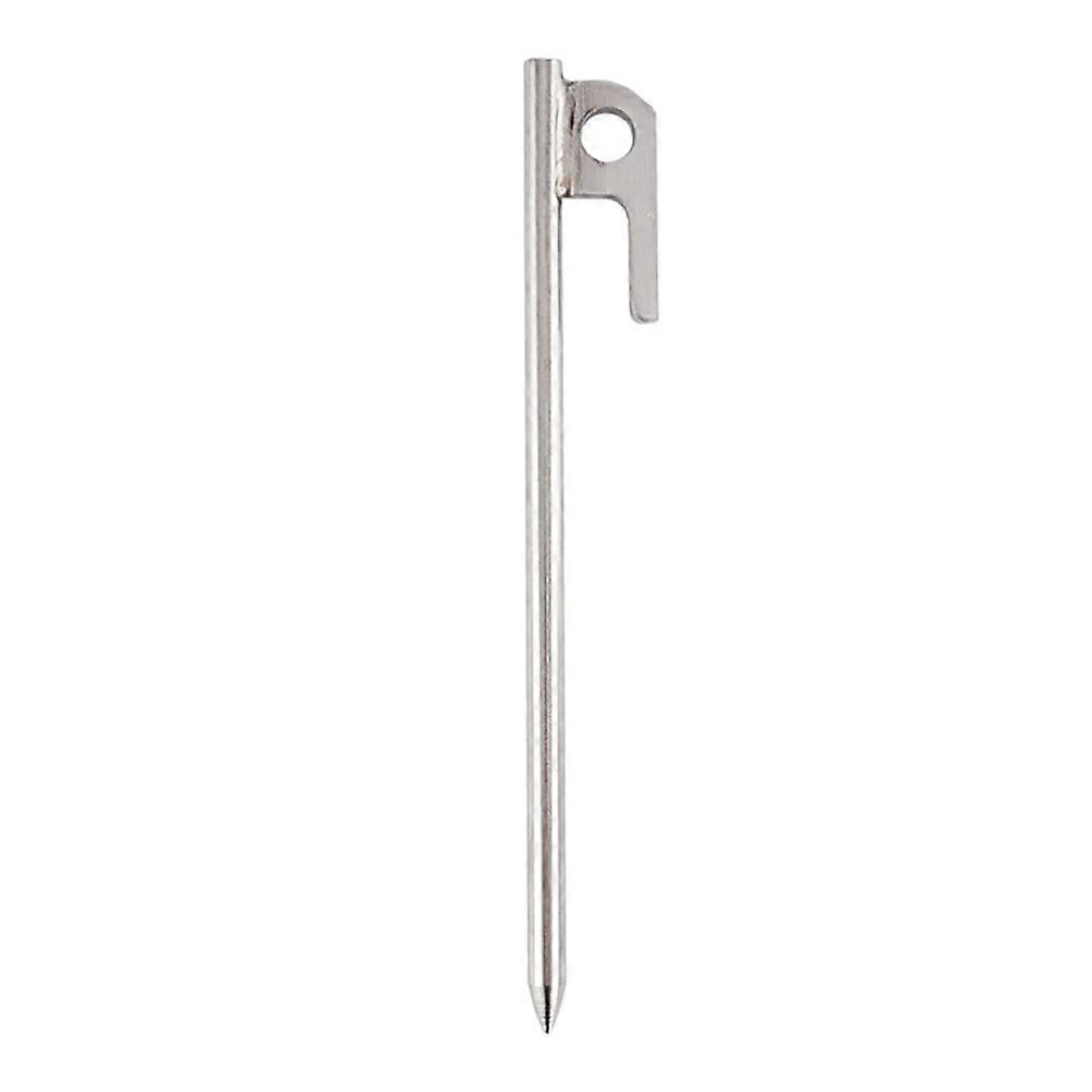 Durable Stainless Steel Tent Pegs for Outdoor Use Silver Firm Ground Anchor 4 Pieces