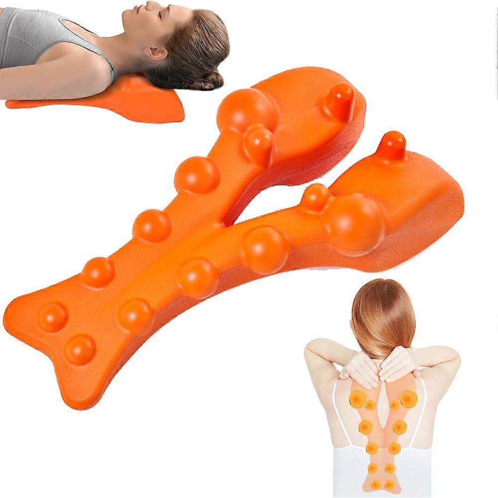 Trapezius Stretcher for Neck and Shoulder Relaxation, Trigger Point Massager for TMJ Relief, Adjustable Lumbar Traction