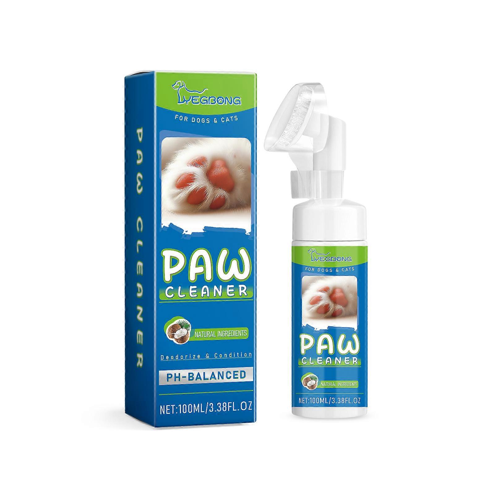 Yegbong Pet Foot Cleaner Chien Et Chat Laver Pattes Nettoyant Pour Les Pieds Mousse De Soins Des Pieds