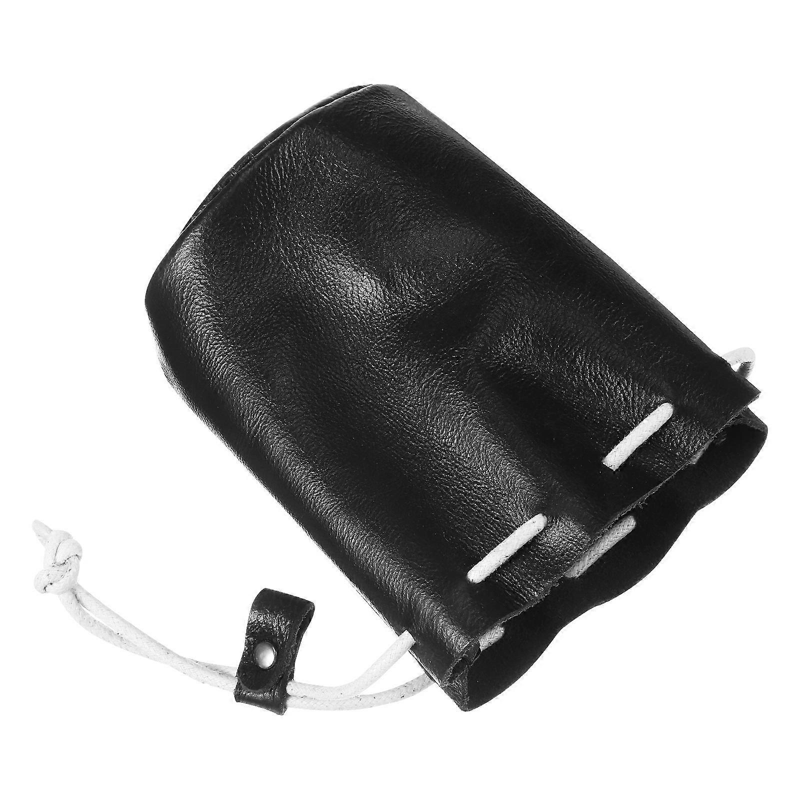 Black Coin Pouch Purse for Storage Use with Drawstring Design