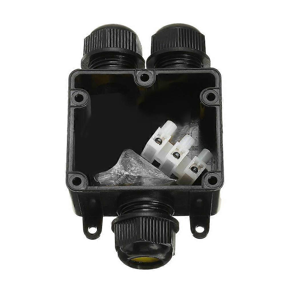 Waterproof IP68 Cable Connector 3 Way External Electrical Junction Box Plastic Cable Wire Connector Gland