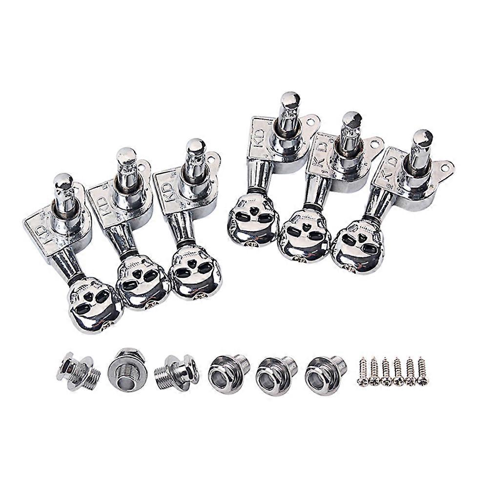 Guitar Tuning Pegs Skull Shape Strong Metal Body Improve Sound Strings 1Set