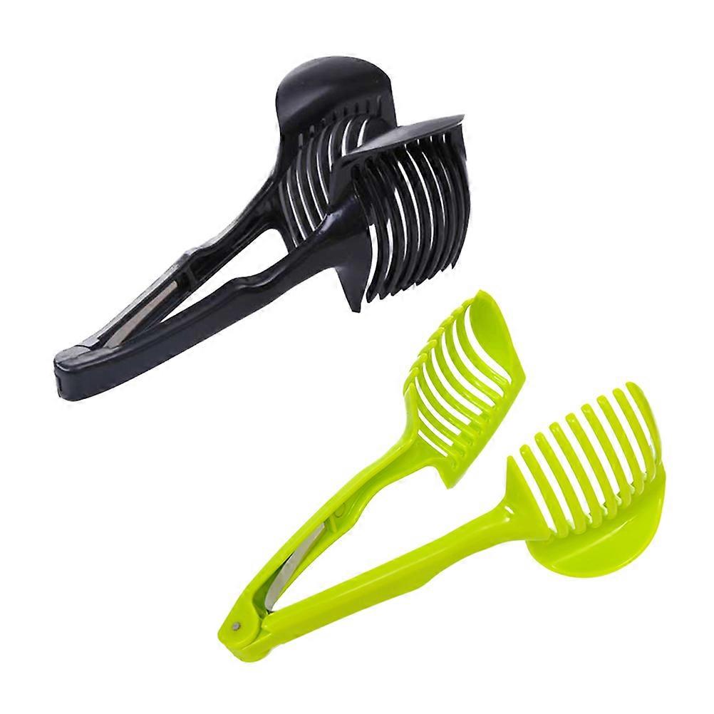 Onion , Multipurpose Handheld Round Lemon Cutter Fruit Tomato Holder Lemon Cutter Kiwi Vegetable Slicing Tools For Cutting Aid Gadgets