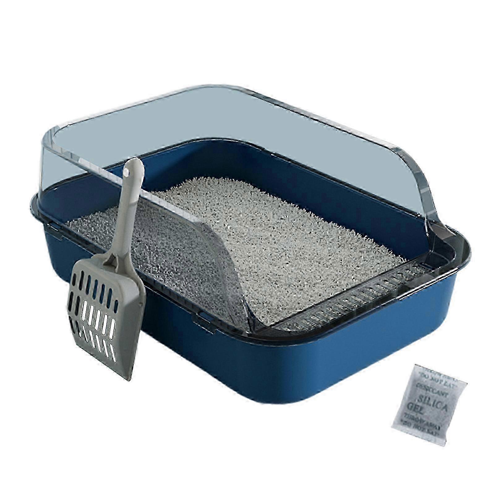 2025 Large Semi Enclosed Cat Litters Box Splash-proof Multifunctional Cat Litters Pan for Home Indoor