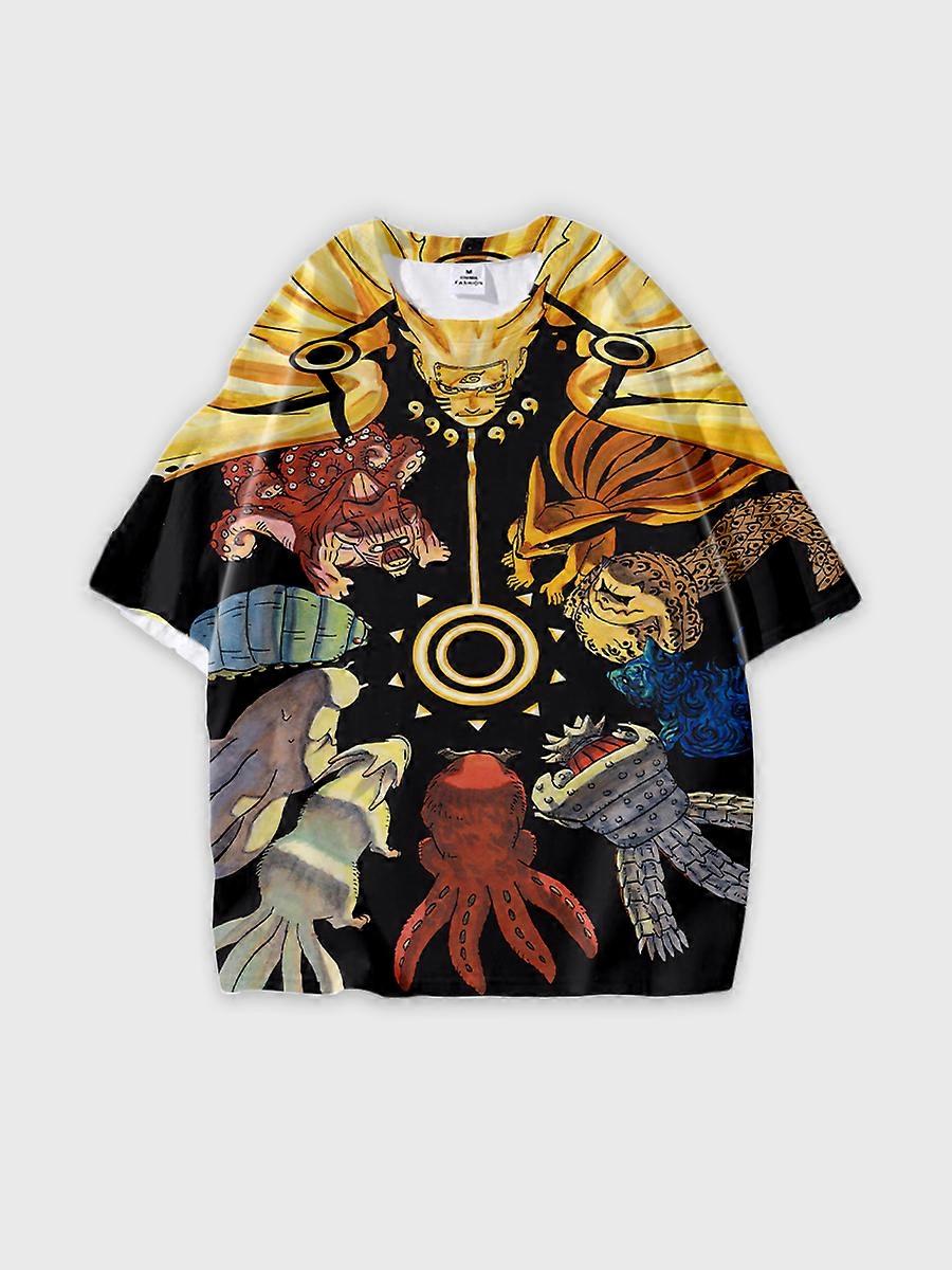 T-shirt round neck Role Pattern loose short sleeve C2268