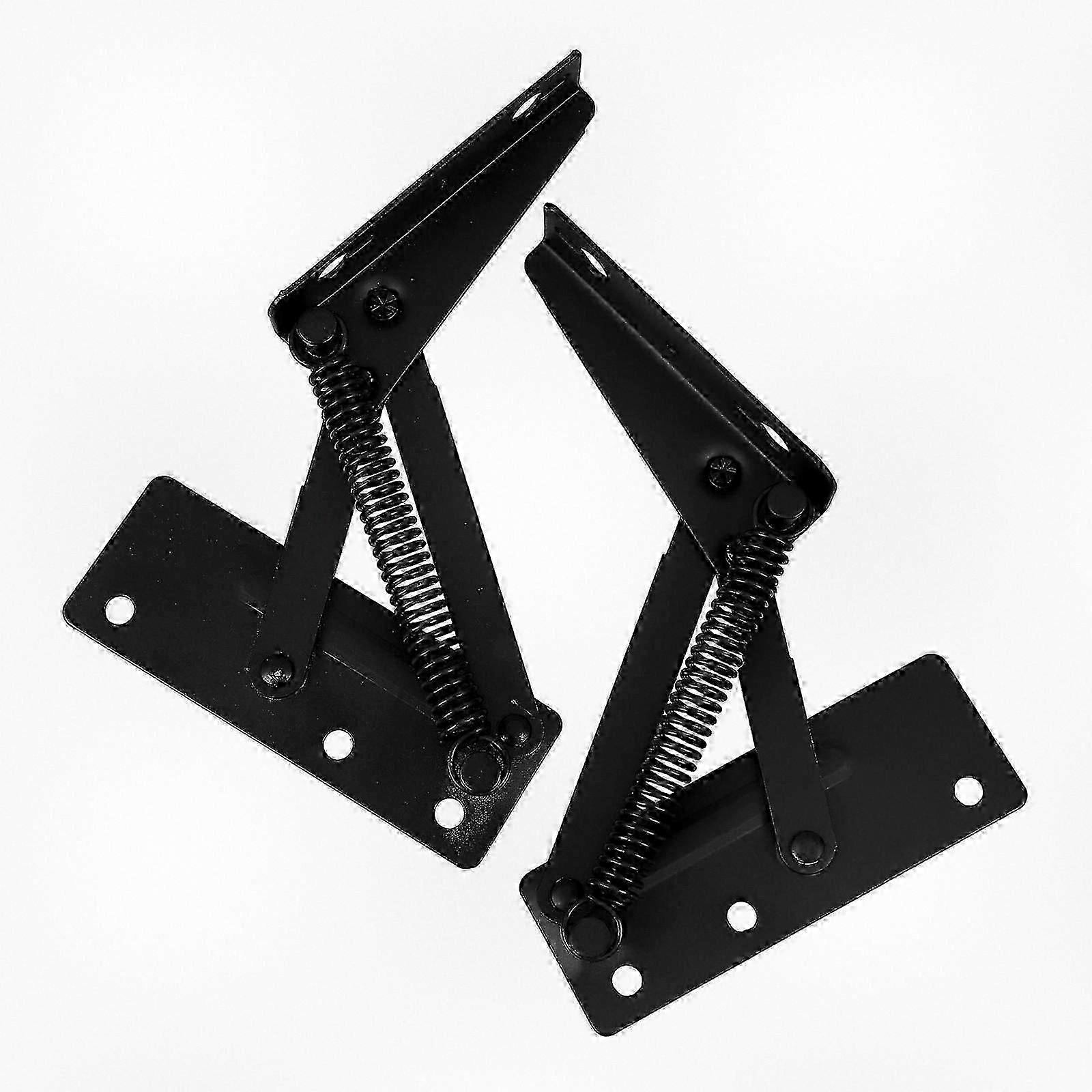1 Pair Spring Loaded Lift and Up Hinge with Locking Mechanism for Cabinet Doors and Furniture Support