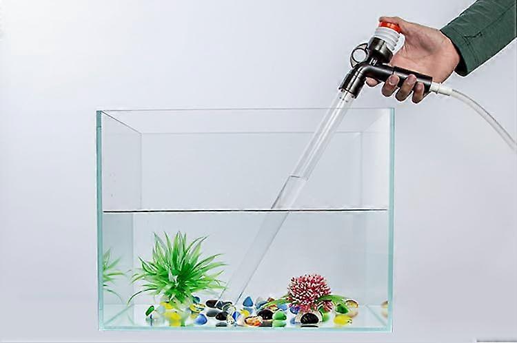 Water Siphon Pump for Aquariums, Manual Gravel Cleaner with 5 Ft Hose, Aquarium Water Change Filter, Efficient Siphon System