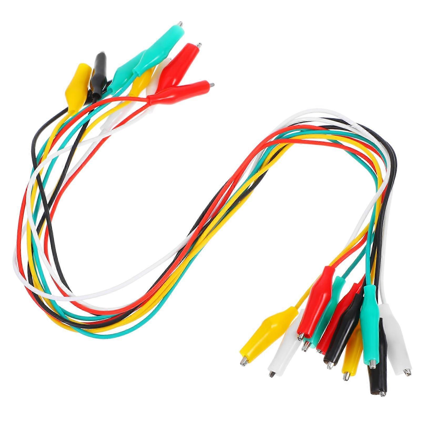Test Leads With Crocodile Clip 10 Pieces For Multimeter And Vehicle Wiring Electrical Terminals Alligator Clip Wires