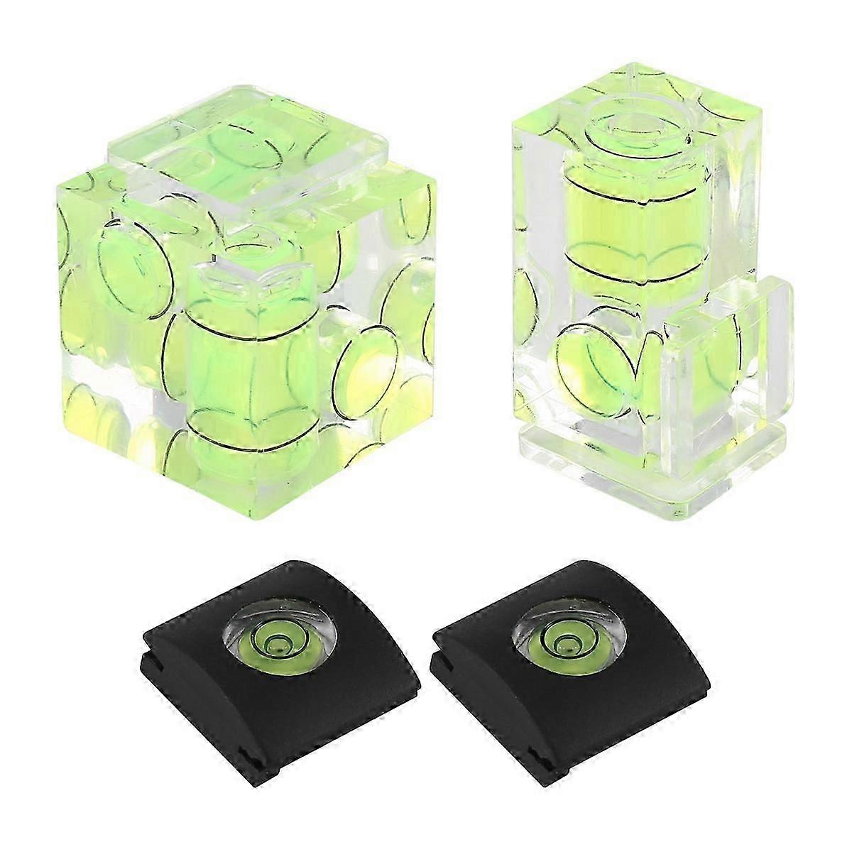 Hot Shoe Level,Camera Bubble Hot Shoe 3 Axis 2 Axis 1 Axis(4Pack)
