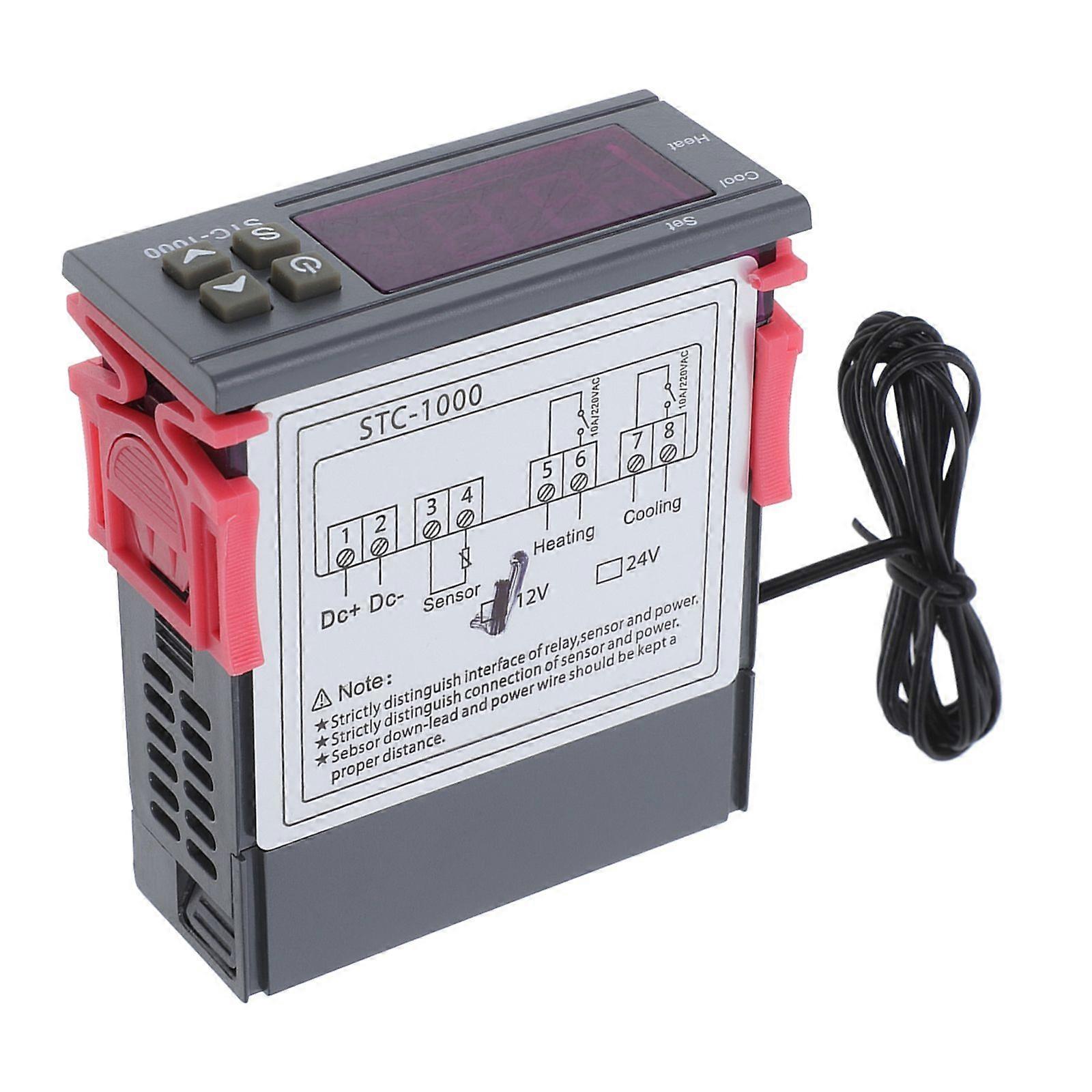 Temperature Controller Cooling And Heating Digital Thermostat Sensor Switch Controller Switch For Refrigerator And Fermenter (12v)