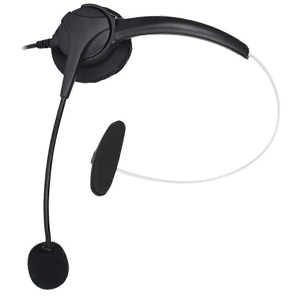 Headset For Business Noise Reduction Microphone Volume Adjustment Single Ear Headset With Microphone Black 1Set