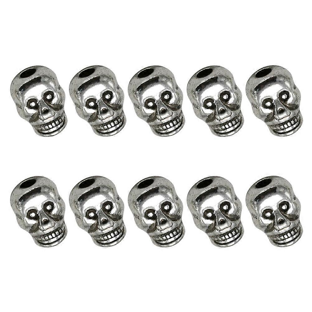 Charms For Earrings Diy Jewelry Making Accessory Skull Bead Alloy Pendant Simple Design For Friends Lovers Self 100Pcs