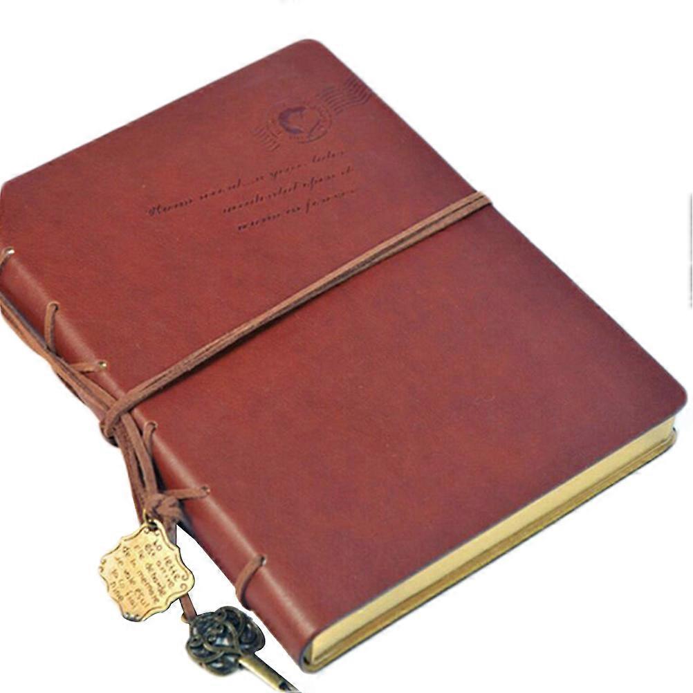 Vintage Kraft Paper notepad with PU Cover for Writing Great for Travelers Students and Office Use Coffee Color
