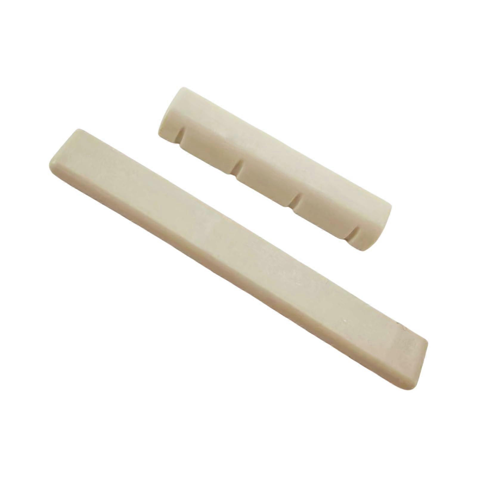 Guitar Saddle With Matching Nut For Professional Acoustic Guitars - Sound Projection Upgrade Compatible With Ukulele