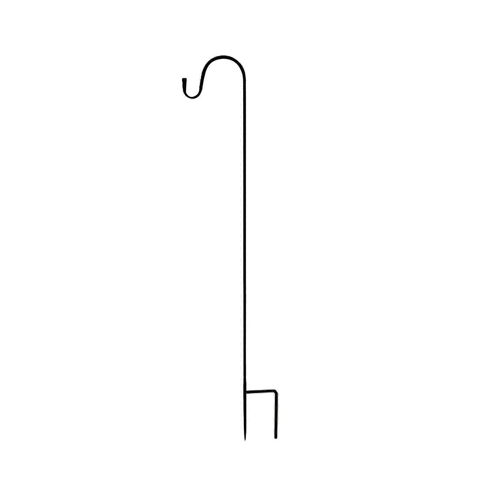 Outdoor Shepherd Hook Mopping Hook 2 Claw Base Height Adjustable Shepherd Hook