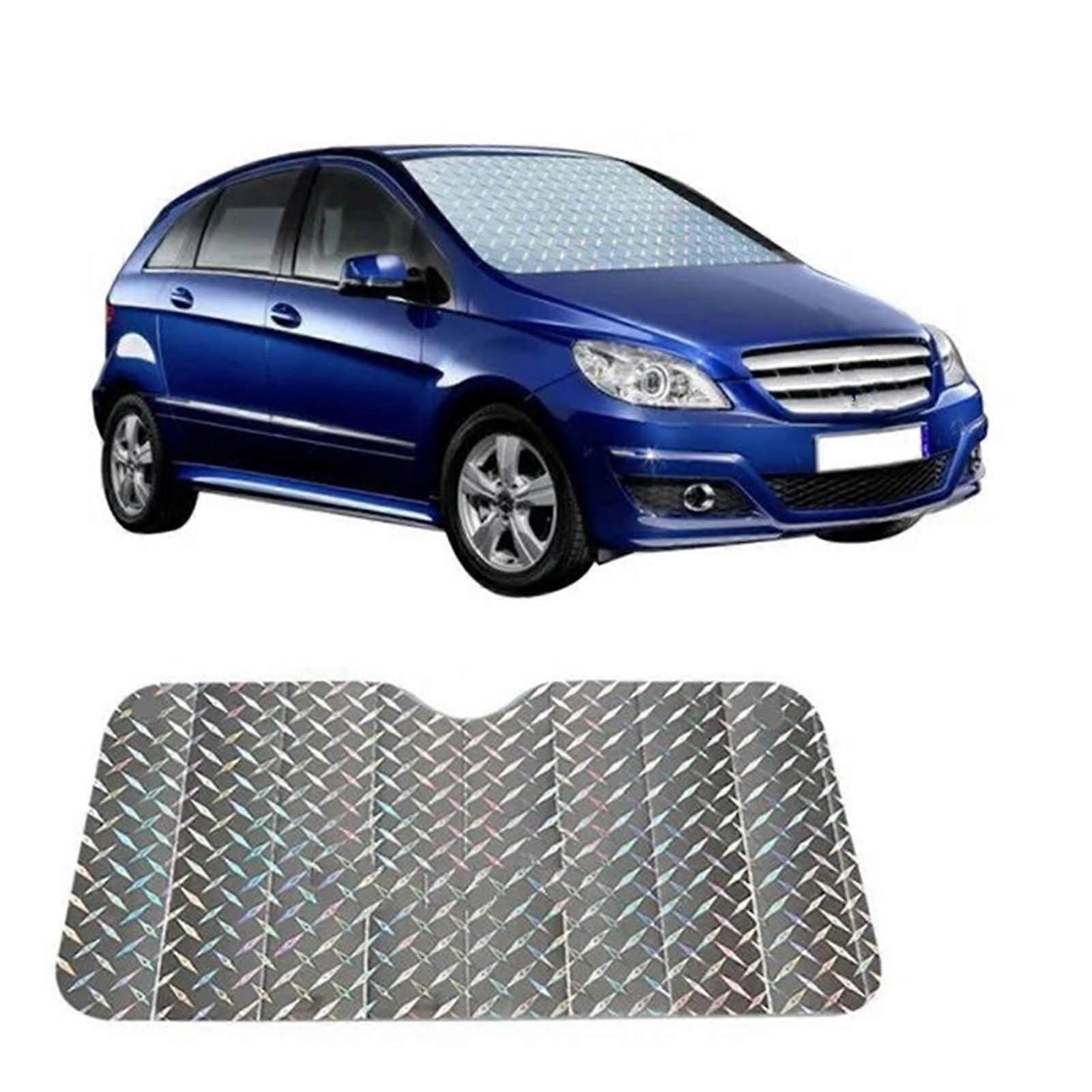 Universal Car Sunshade for SUV, Foldable Windshield Sun Visor, Front Window Sun Shield (130 x 60 cm)