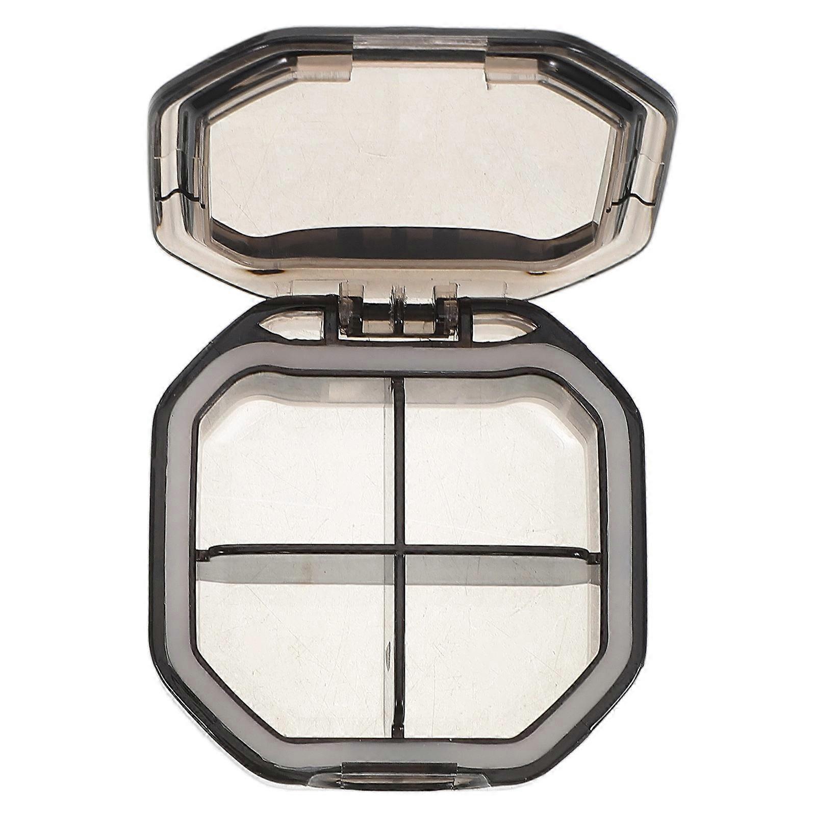 Compact Grey Travel Medicine Box For Adults With Daily Use Convenience Featuring Easy Sorting 1Pcs