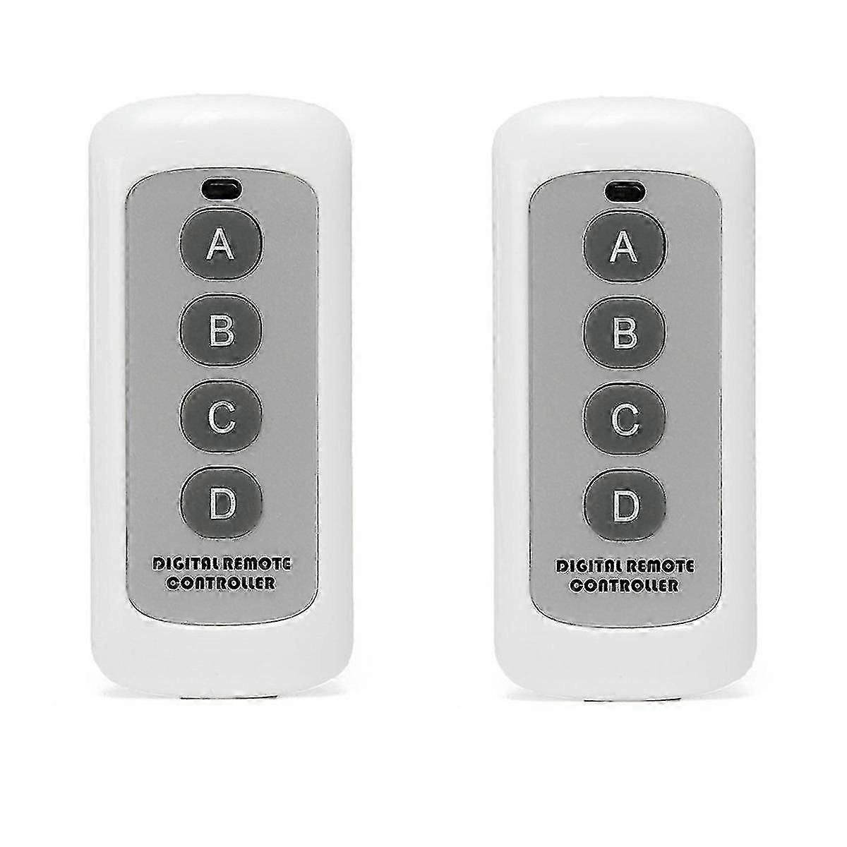 433MHZ Wireless RF Remote Control White 4-Button Remote Control EV1527 Learning Code Wireless Remote Control