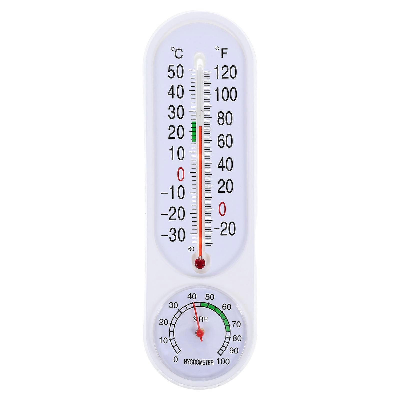 Dual Temperature And Humidity Meter Accurate Hygrometer For Home And Greenhouse Easy-To-Read Display 1Set