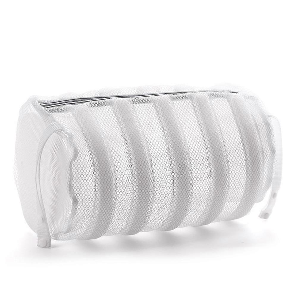 White Mesh Bag for Shoe Storage and Travel with Zipper Closure Great for Organizing Clothes in Luggage Large Size