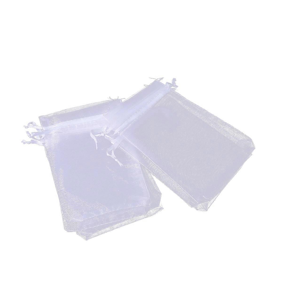 100Pcs Drawstring Present Bags Gift Packaging For Wedding Parties In White With Durable Material