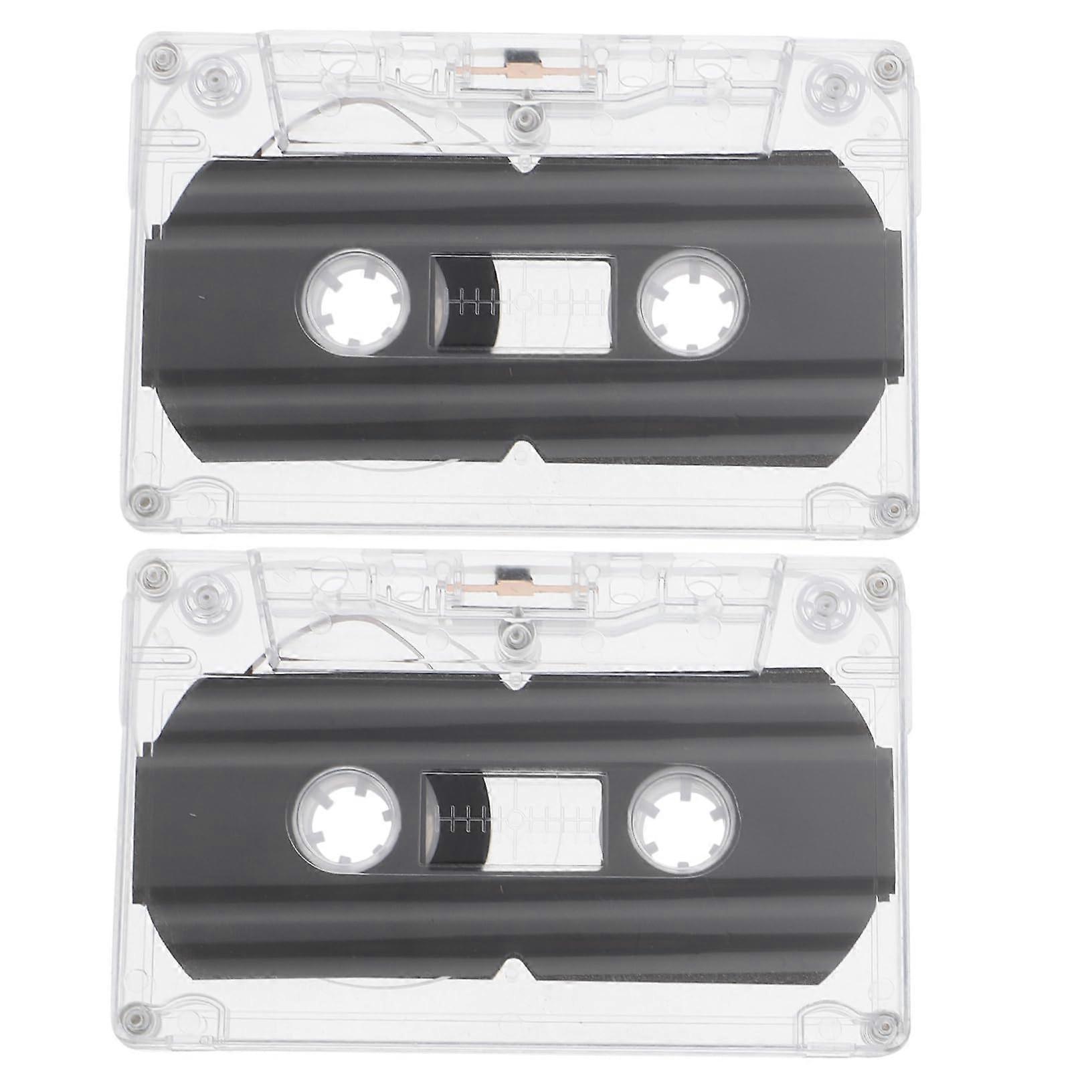 30-Minute Audio Cassette Tape Standard Size 2-Pack for Voice Recordings and Mixtapes Compatible with Analog Devices